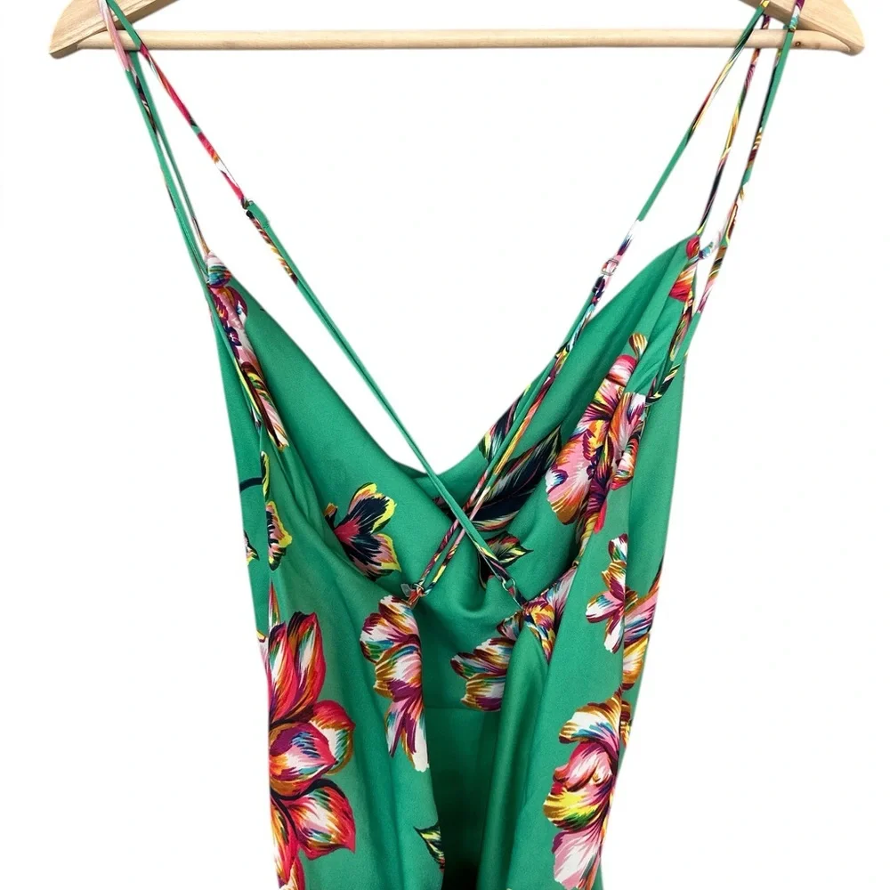 Michael Costello X Revolve Bentley Dress in Green Floral - Picture 9 of 11